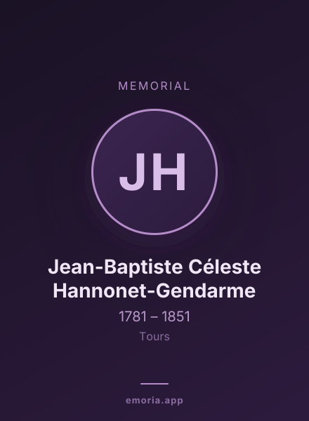 Memorial portrait of Jean-Baptiste Céleste Hannonet-Gendarme