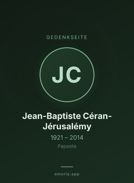 Gedenkportrait von Jean-Baptiste Céran-Jérusalémy