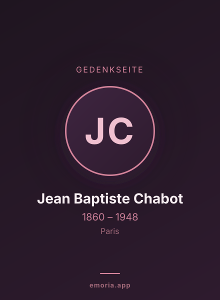 Gedenkportrait von Jean Baptiste Chabot