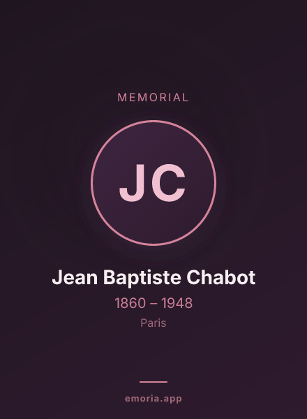 Memorial portrait of Jean Baptiste Chabot