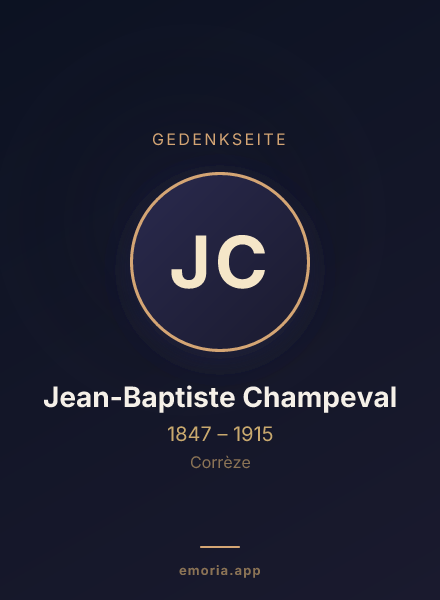Gedenkportrait von Jean-Baptiste Champeval
