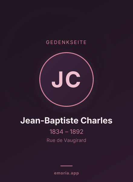 Gedenkportrait von Jean-Baptiste Charles