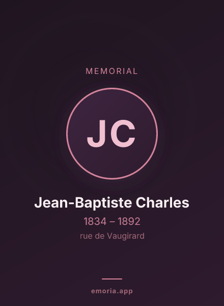 Memorial portrait of Jean-Baptiste Charles