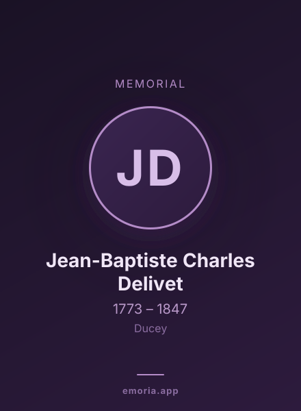 Memorial portrait of Jean-Baptiste Charles Delivet