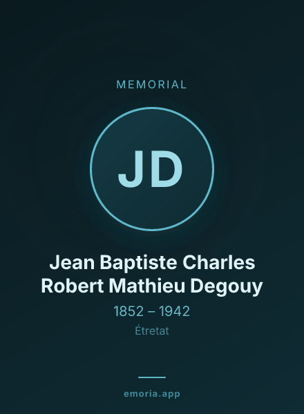 Memorial portrait of Jean Baptiste Charles Robert Mathieu Degouy