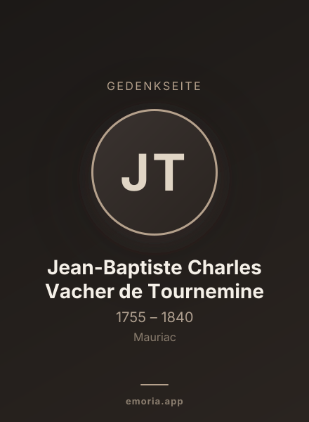 Gedenkportrait von Jean-Baptiste Charles Vacher de Tournemine