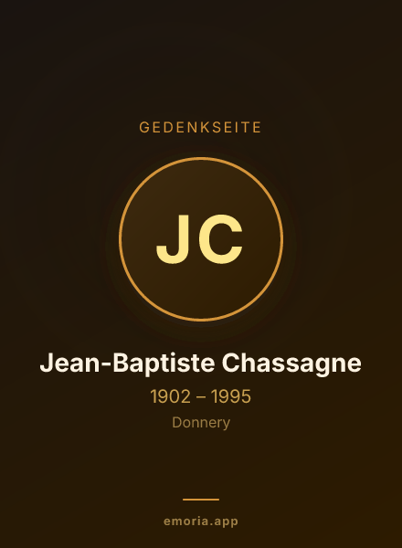 Gedenkportrait von Jean-Baptiste Chassagne