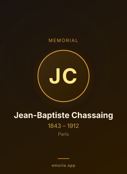 Memorial portrait of Jean-Baptiste Chassaing