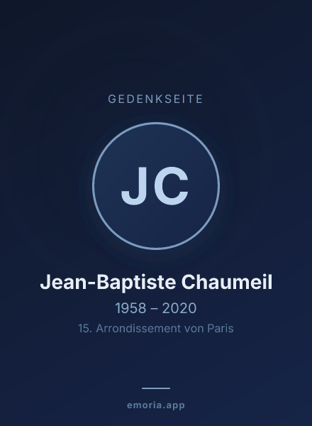 Gedenkportrait von Jean-Baptiste Chaumeil