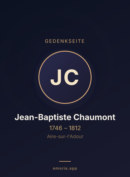 Gedenkportrait von Jean-Baptiste Chaumont
