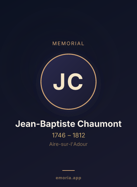 Memorial portrait of Jean-Baptiste Chaumont