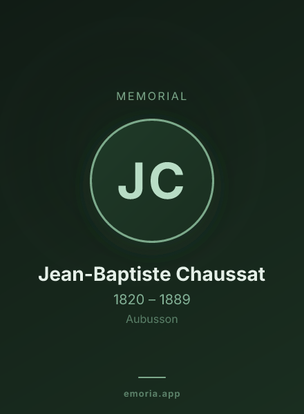 Memorial portrait of Jean-Baptiste Chaussat