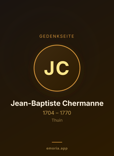 Gedenkportrait von Jean-Baptiste Chermanne