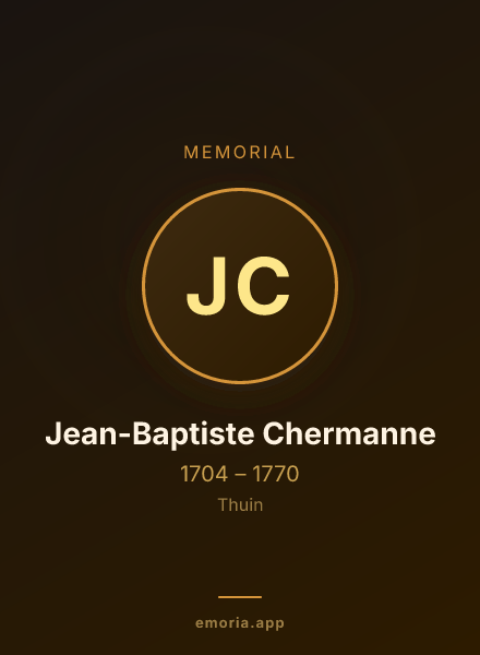 Memorial portrait of Jean-Baptiste Chermanne