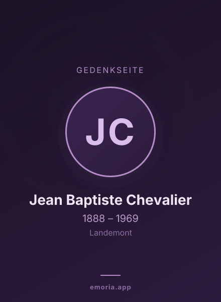 Gedenkportrait von Jean Baptiste Chevalier