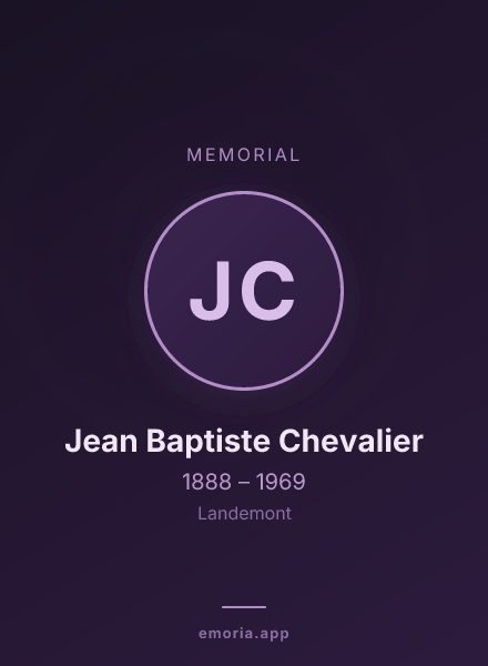 Memorial portrait of Jean Baptiste Chevalier