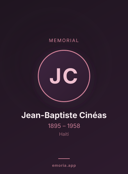 Memorial portrait of Jean-Baptiste Cinéas