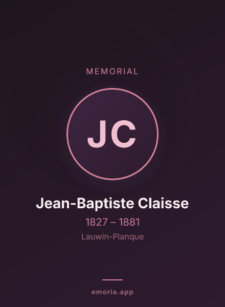 Memorial portrait of Jean-Baptiste Claisse
