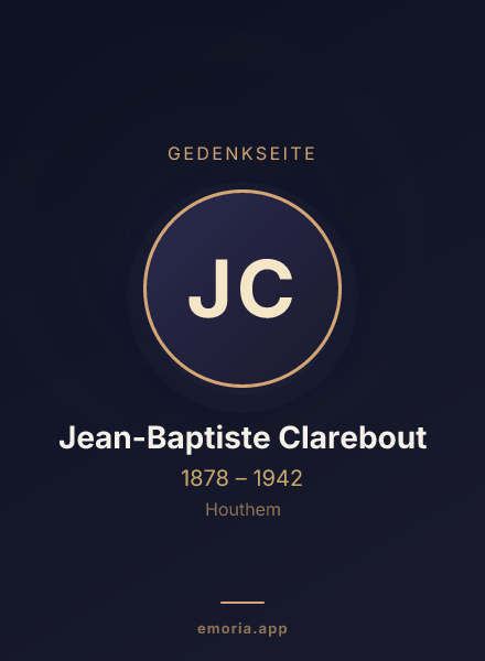 Gedenkportrait von Jean-Baptiste Clarebout