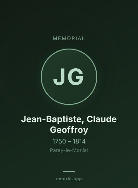 Memorial portrait of Jean-Baptiste, Claude Geoffroy