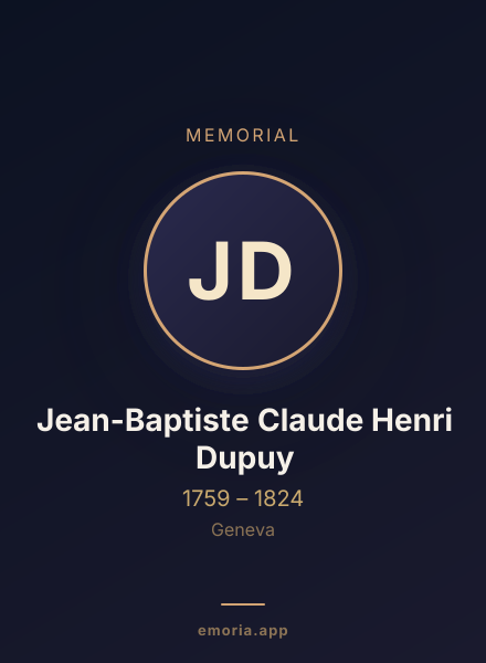 Memorial portrait of Jean-Baptiste Claude Henri Dupuy