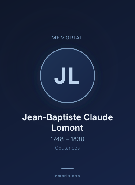 Memorial portrait of Jean-Baptiste Claude Lomont