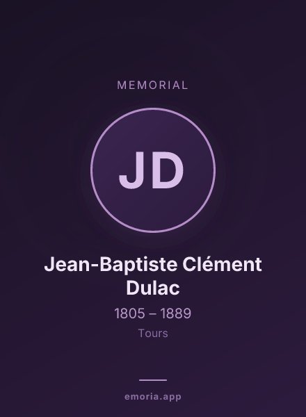 Memorial portrait of Jean-Baptiste Clément Dulac