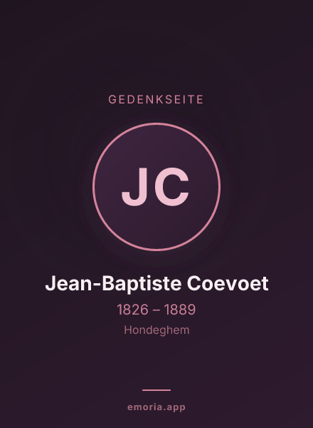 Gedenkportrait von Jean-Baptiste Coevoet