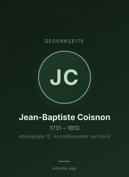 Gedenkportrait von Jean-Baptiste Coisnon