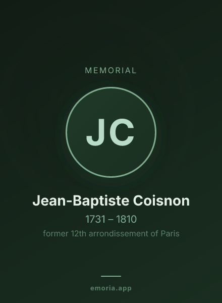 Memorial portrait of Jean-Baptiste Coisnon
