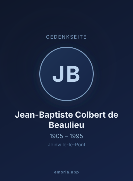 Gedenkportrait von Jean-Baptiste Colbert de Beaulieu