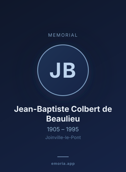 Memorial portrait of Jean-Baptiste Colbert de Beaulieu