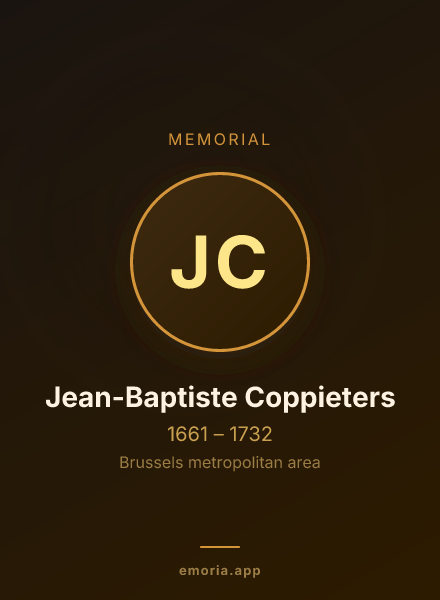 Memorial portrait of Jean-Baptiste Coppieters
