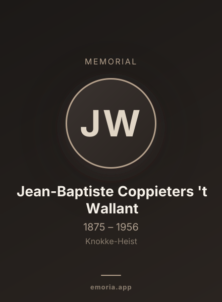 Memorial portrait of Jean-Baptiste Coppieters 't Wallant