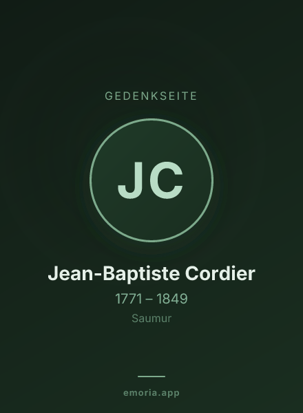 Gedenkportrait von Jean-Baptiste Cordier