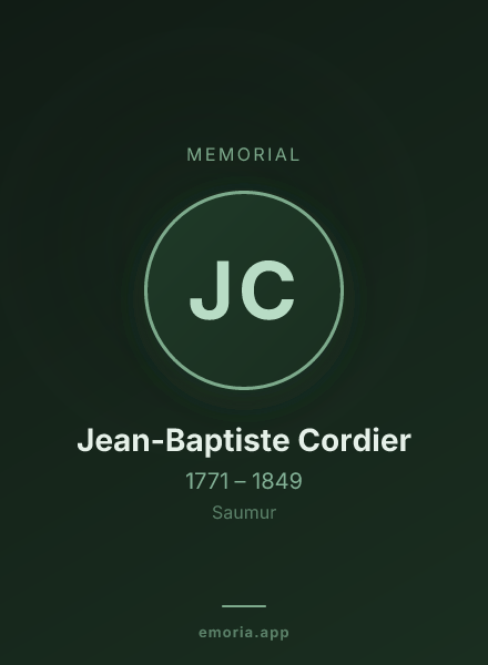 Memorial portrait of Jean-Baptiste Cordier