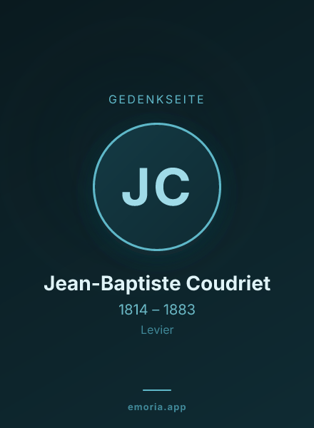 Gedenkportrait von Jean-Baptiste Coudriet