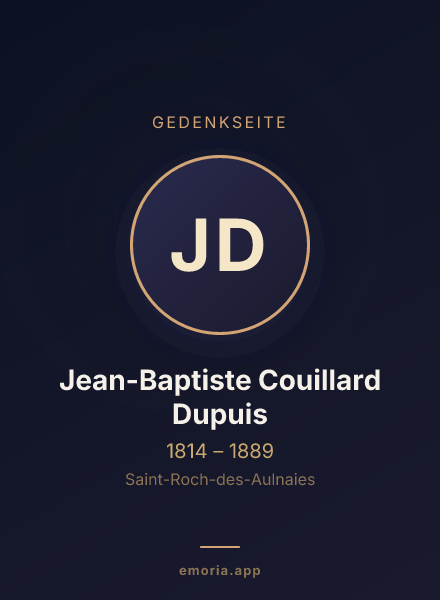 Gedenkportrait von Jean-Baptiste Couillard Dupuis