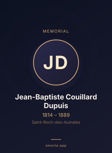 Memorial portrait of Jean-Baptiste Couillard Dupuis