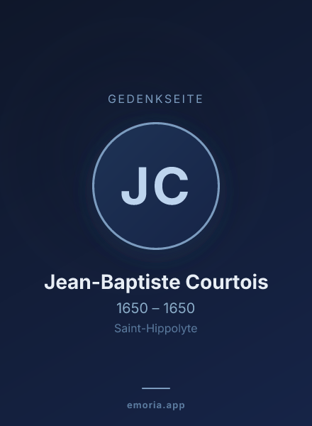 Gedenkportrait von Jean-Baptiste Courtois