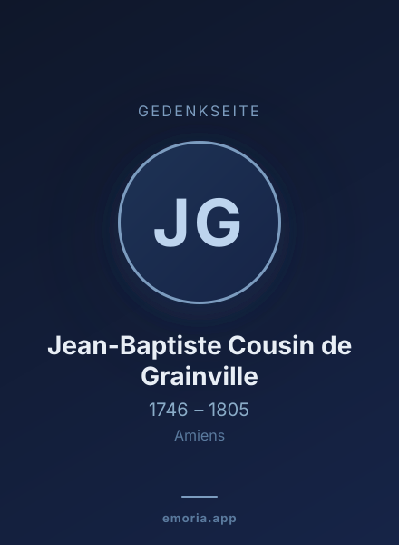 Gedenkportrait von Jean-Baptiste Cousin de Grainville