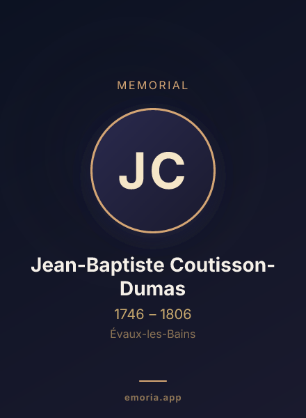 Memorial portrait of Jean-Baptiste Coutisson-Dumas