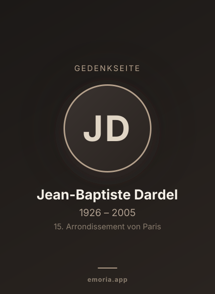 Gedenkportrait von Jean-Baptiste Dardel
