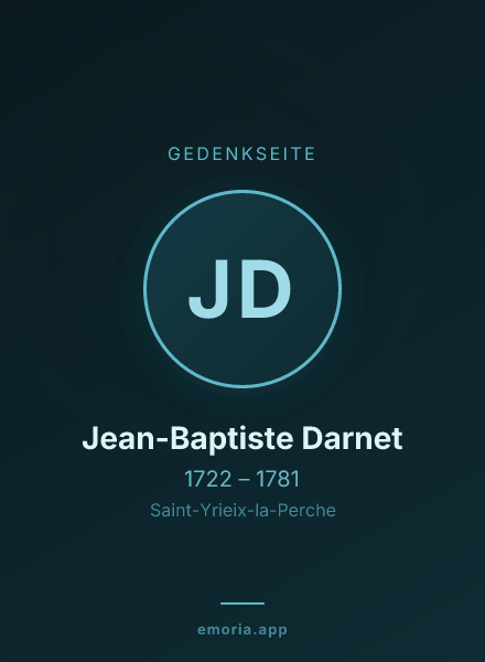 Gedenkportrait von Jean-Baptiste Darnet