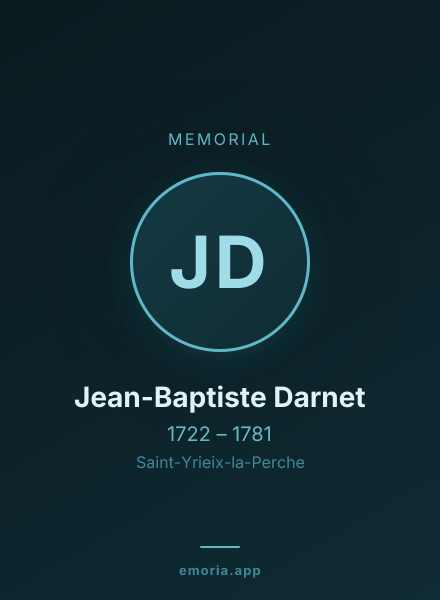 Memorial portrait of Jean-Baptiste Darnet