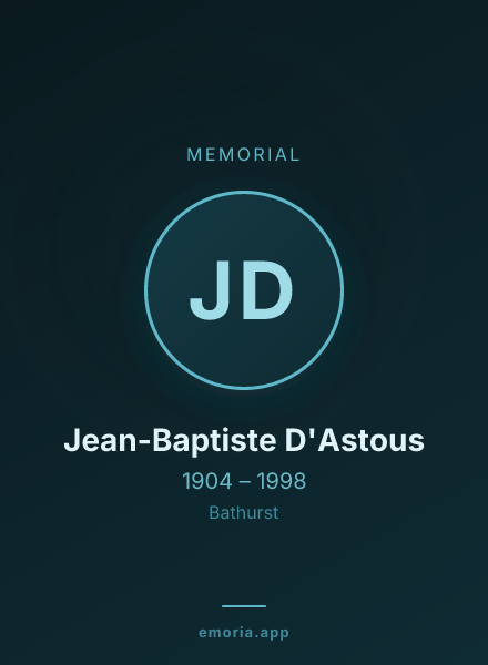 Memorial portrait of Jean-Baptiste D'Astous