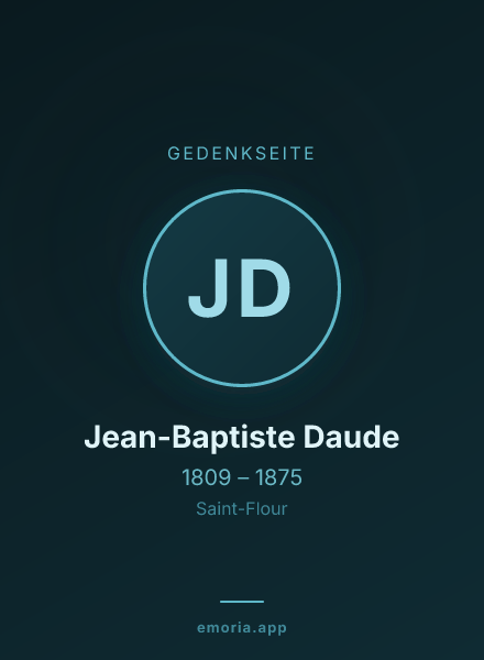 Gedenkportrait von Jean-Baptiste Daude