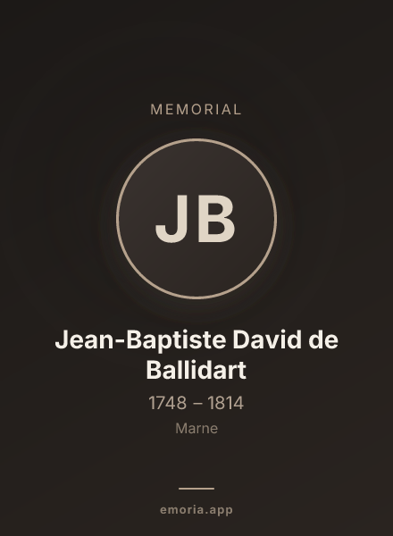 Memorial portrait of Jean-Baptiste David de Ballidart