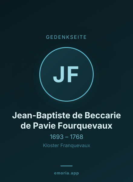 Gedenkportrait von Jean-Baptiste de Beccarie de Pavie Fourquevaux