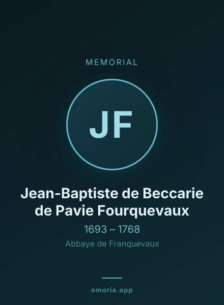 Memorial portrait of Jean-Baptiste de Beccarie de Pavie Fourquevaux
